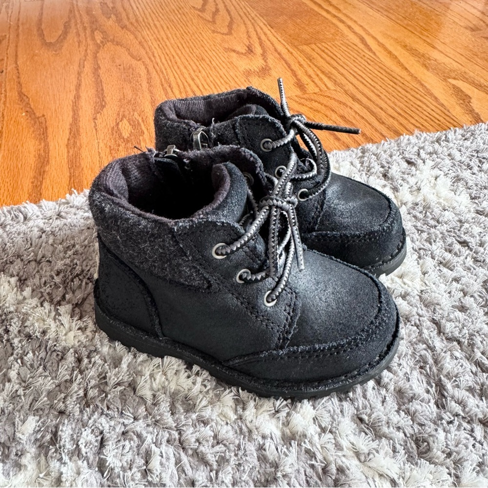 UGG Toddler Orin Wool Boots Lace Up w/ Zipper